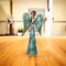 Hand-Painted Steel Angel Decor – 12 inches Embossed and Hand-Cut Art